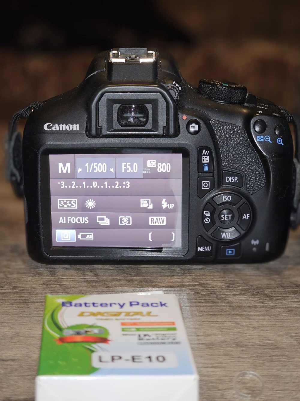 Canon Black DSLR Camera Body with Clear LCD Display
